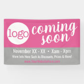 の来近日広告 – ロゴと詳細の追加 横断幕 (横)