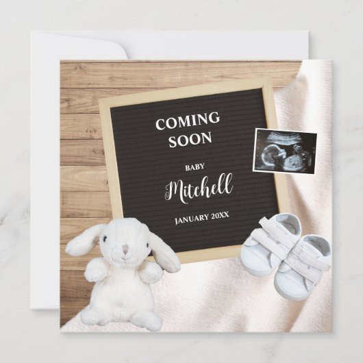 の来近日撮影ソーシャルメディア妊娠 案内状 (正面)