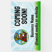 の来近日発表ロゴ 横断幕 (縦)