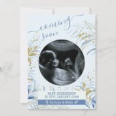 の来近日超音波写真青金ゴールドの葉 案内状 (正面)