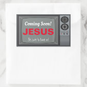 の来間もなくイエズスのテレビ 長方形シール (バッグ)