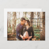 の来間もなくカスタムの写真妊娠の発表 インビテーションポストカード (正面/裏面)