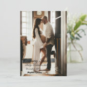 の来間もなくカスタムの写真妊娠の発表 招待状 (スタンド正面)