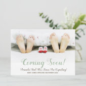 の来間もなくモダンの写真妊娠の発表 案内状 (スタンド正面)