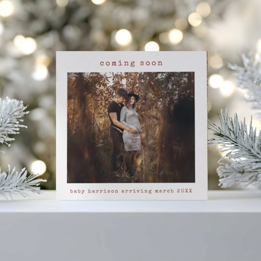 の来間もなく休暇の妊娠の告知カード シーズンカード