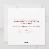 の来間もなく休暇の妊娠の告知カード シーズンカード (裏面)