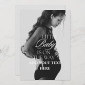 の来間もなく写真の妊娠告知はがき 招待状 (正面/裏面)