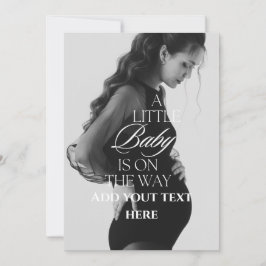 の来間もなく写真の妊娠告知はがき 招待状