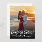 の来間もなく写真の妊娠告知はがき 案内ポストカード (正面/裏面)