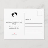 の来間もなく写真の妊娠告知はがき 案内ポストカード (裏面)