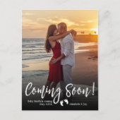 の来間もなく写真の妊娠告知はがき 案内ポストカード (正面)