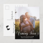 の来間もなく写真の妊娠告知はがき 案内ポストカード (正面/裏面)