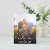 の来間もなく写真の妊娠告知はがき 案内ポストカード (スタンド正面)