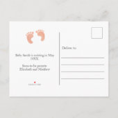 の来間もなく写真の妊娠告知はがき 案内ポストカード (裏面)