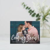 の来間もなく写真の妊娠告知はがき 案内ポストカード (スタンド正面)
