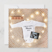 の来間もなく超音波超音波写真妊娠 案内状 (正面)