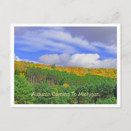 の来間：ミシガンの秋 ポストカード (正面)