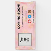 の来Someone Social Media & Businessロゴミニマル 横断幕 (縦)