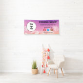 の来Someone Social Media & Businessロゴミニマル 横断幕 (インサイチュ)