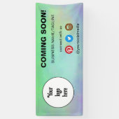 の来Someone Social Media & Businessロゴミニマル 横断幕 (縦)