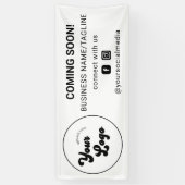 の来Someone Social Media & Businessロゴミニマル 横断幕 (縦)