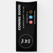 の来Someone Social Media & Businessロゴミニマル 横断幕 (縦)