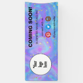 の来Someone Social Media & Businessロゴミニマル 横断幕 (縦)