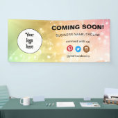 の来Someone Social Media & Businessロゴミニマル 横断幕 (トレードショー)