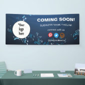 の来Someone Social Media & Businessロゴミニマル 横断幕 (トレードショー)