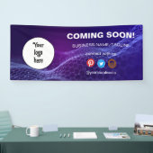 の来Someone Social Media & Businessロゴミニマル 横断幕 (トレードショー)