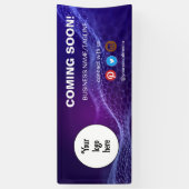 の来Someone Social Media & Businessロゴミニマル 横断幕 (縦)