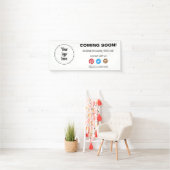 の来Someone Social Media & Businessロゴミニマル 横断幕 (インサイチュ)