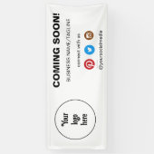 の来Someone Social Media & Businessロゴミニマル 横断幕 (縦)