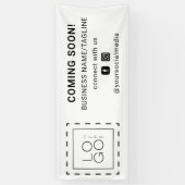 の来Someone Social Media & Square Business Logo 横断幕 (縦)