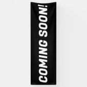 の来Soon L Black & Whiteの広告文字 横断幕 (縦)