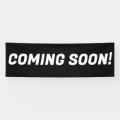 の来Soon L Black & Whiteの広告文字 横断幕 (横)