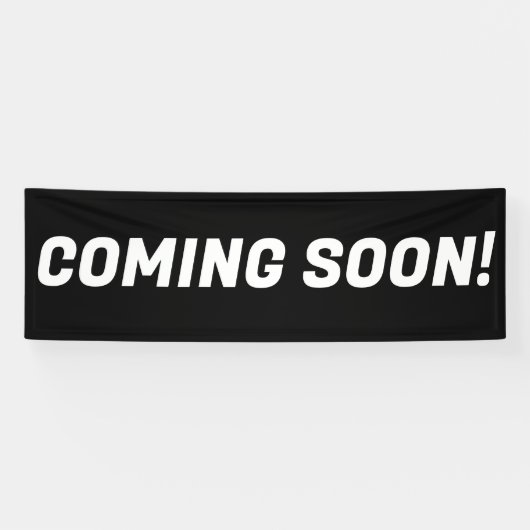 の来Soon L Black & Whiteの広告文字 横断幕 (横)