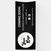 の来Soon Social Media & BusinessロゴミニマルB 横断幕 (縦)