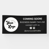 の来Soon Social Media & BusinessロゴミニマルB 横断幕 (横)