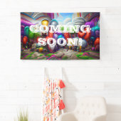 の来Soon Vinyl Banner 3' x 5'バナー 横断幕 (インサイチュ)