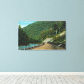 ~の東斜面の冷たい川に沿って見る キャンバスプリント (インサイチュ (ウッドフロア))