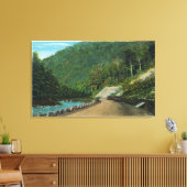 ~の東斜面の冷たい川に沿って見る キャンバスプリント (インサイチュ (リビング))