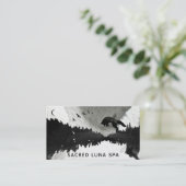 *~*の松の木を跳躍させている月の宇宙月のキツネ 名刺 (スタンド正面)