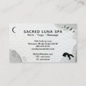 *~*の松の木を跳躍させている月の宇宙月のキツネ 名刺 (裏面)