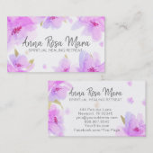 *~*の柔らかい花柄の抽象芸術のモダンの水彩画 名刺 (正面/裏面)