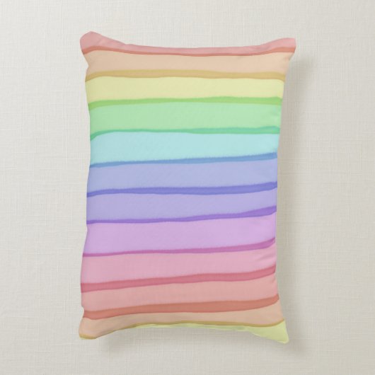 🌈の柔らかい虹ポリエステルアクセントの枕16" x12 " アクセントクッション (裏面(縦))