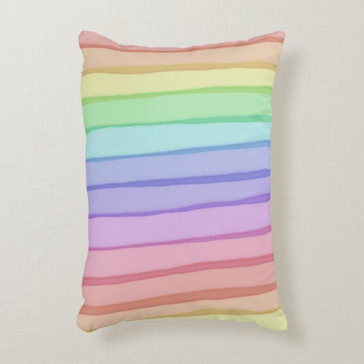 🌈の柔らかい虹ポリエステルアクセントの枕16" x12 " アクセントクッション (正面(垂直))