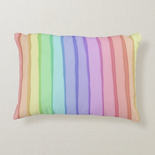 🌈の柔らかい虹ポリエステルアクセントの枕16" x12 " アクセントクッション (裏面)