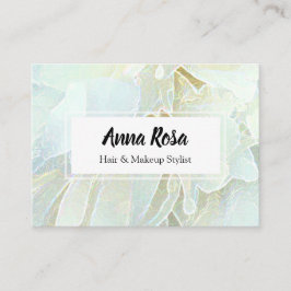 *~*の柔らかい青緑のシャクヤクの花の花の上品 名刺