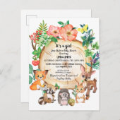 ～の森林植物に関する子ども向けの本 インビテーションポストカード (正面/裏面)